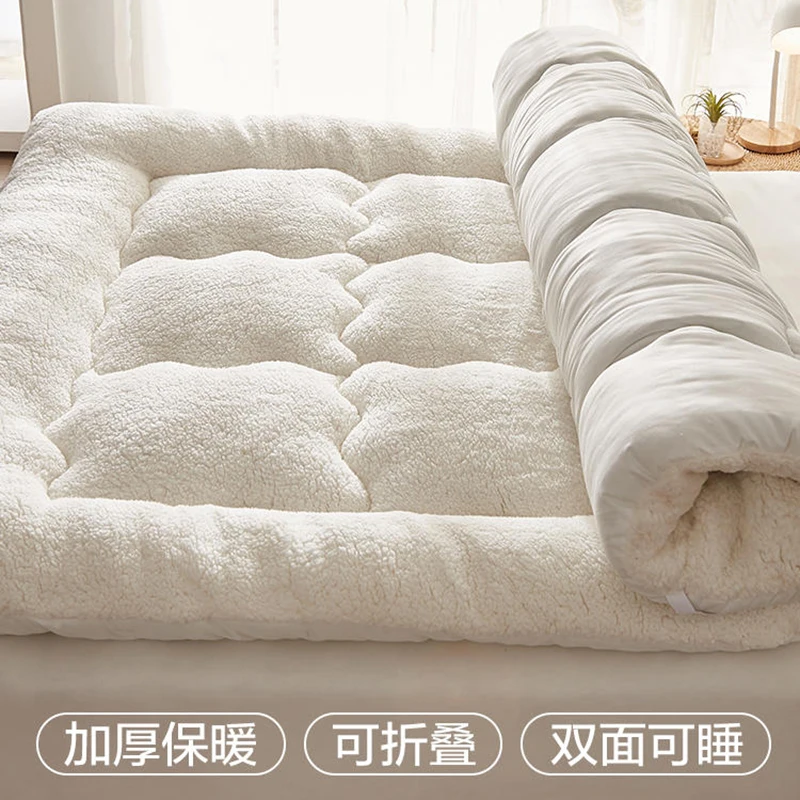Lamb-fleece-mattress-soft-cushion-household-winter-thickened-student-single-double-dormitory-milk-fleece-bedding-mattress-2