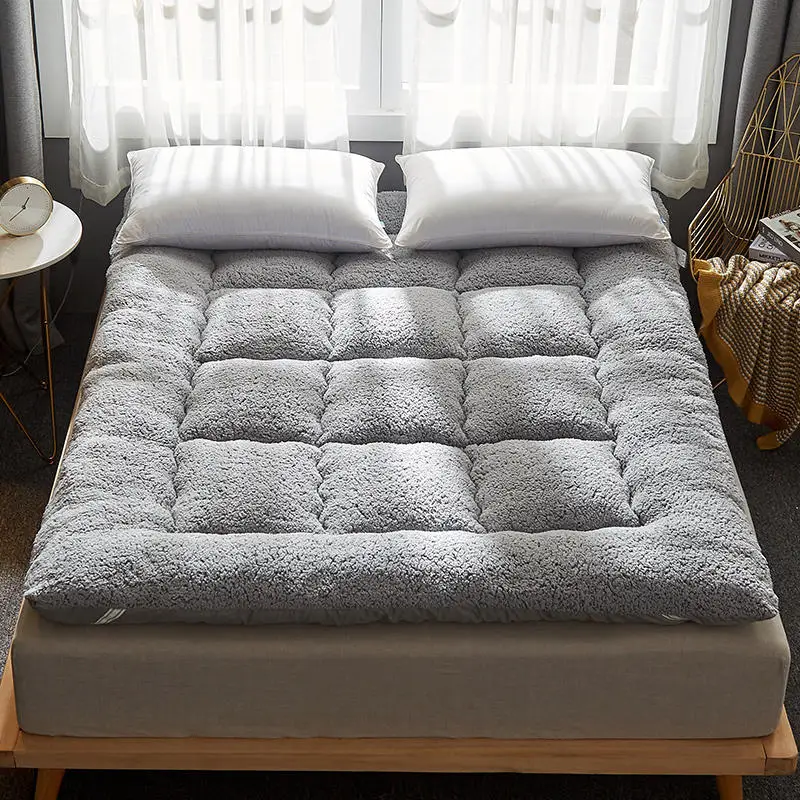Lamb-fleece-mattress-soft-cushion-household-winter-thickened-student-single-double-dormitory-milk-fleece-bedding-mattress